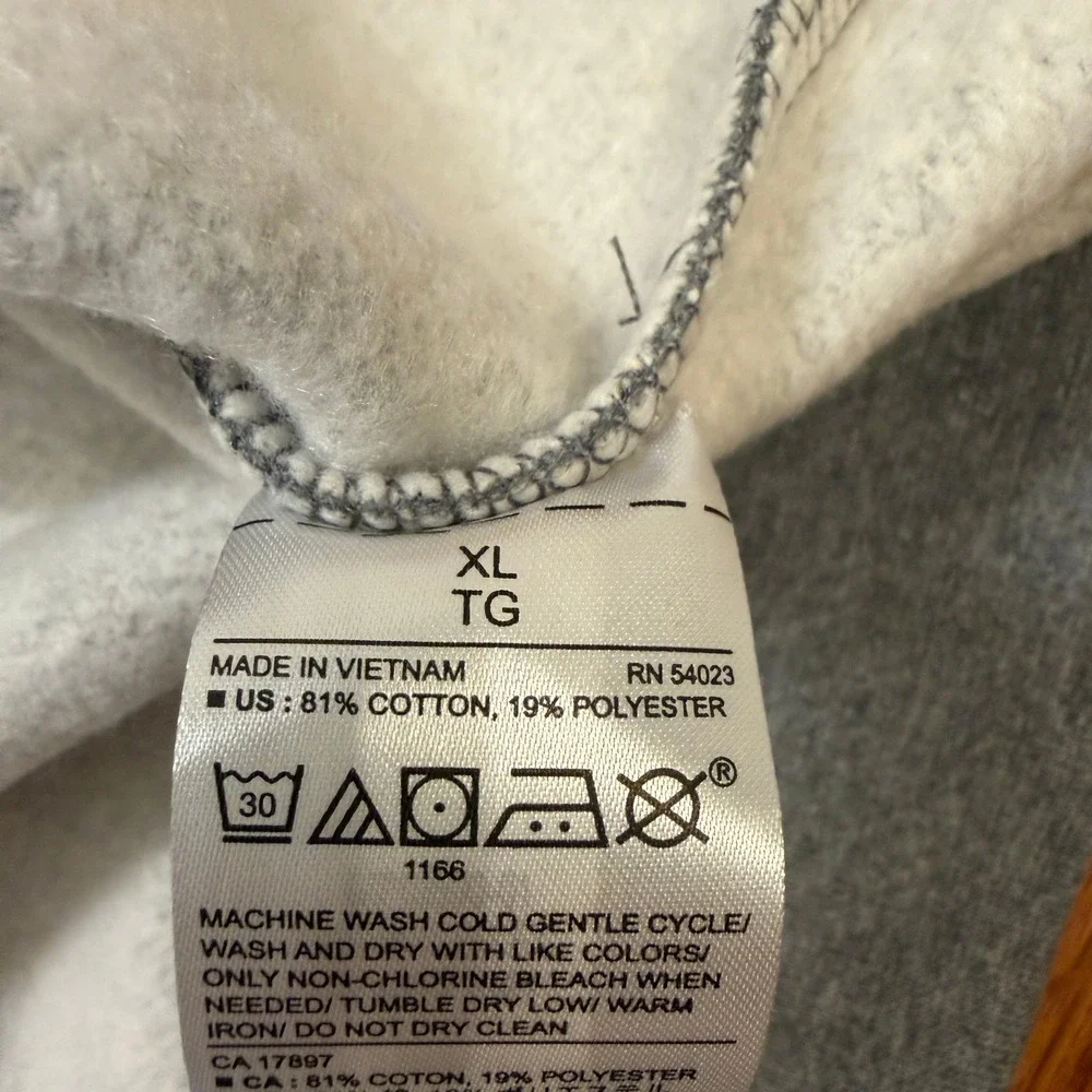 New Banana Republic Crewneck Sweatshirt Mens XL Solid Gray Long Sleeve Midweight